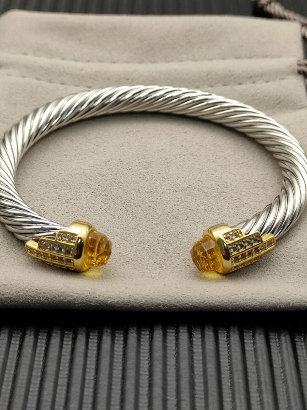 😗David Yurman😗 7mm Yellow Diamond bracelet